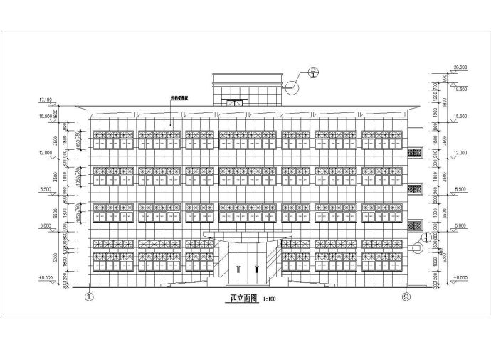 某2043㎡四层多功能厂房建筑施工图VIP_图1