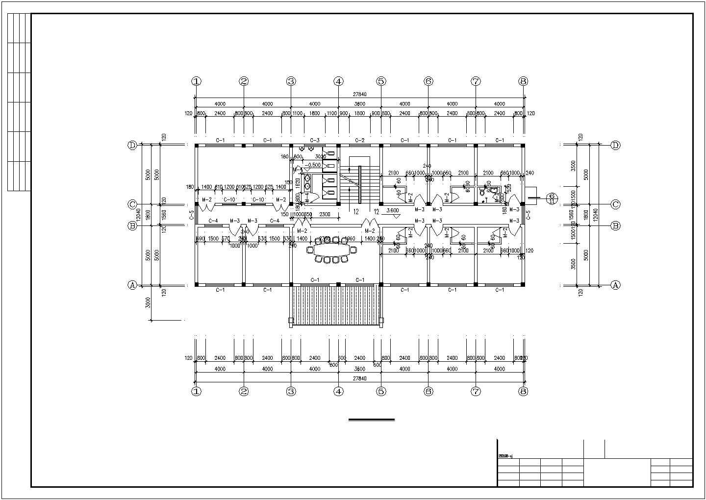 某工1046.8㎡三层业企业厂房及综合楼建筑结构水电施工图