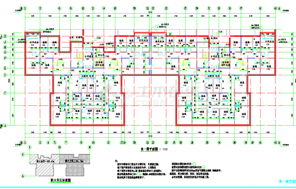 河南16层住宅楼建筑设计图（带商业网点）-图二