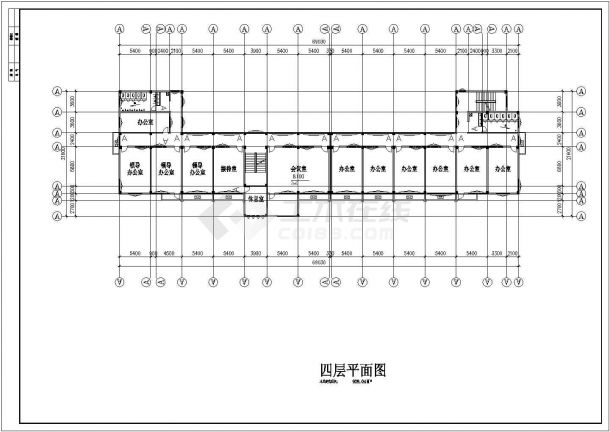 某四层中学综合教学楼建筑方案图（高19米）-图二