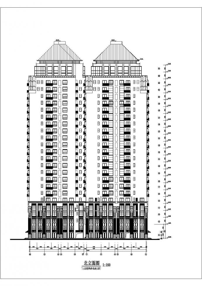 某地高层公寓楼建筑设计施工图纸_图1