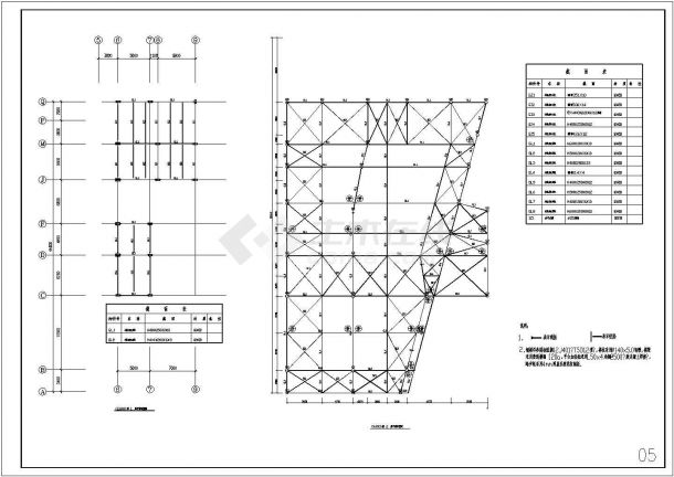 局部二层4S店钢框架结构施工图(含建施)-图二