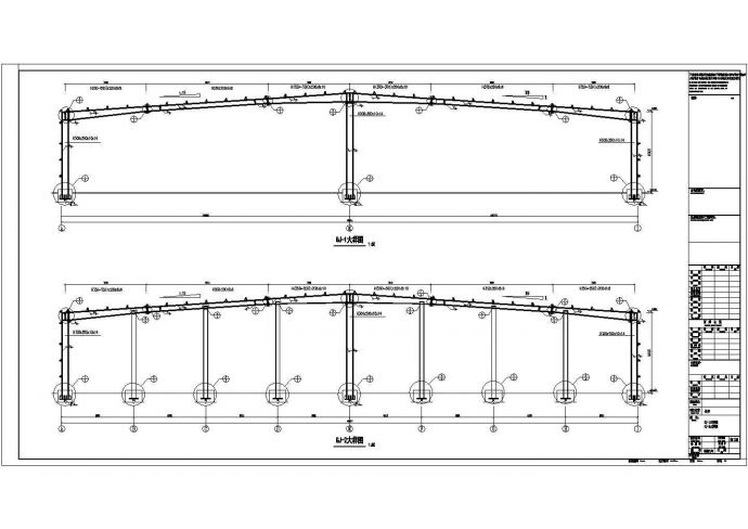 48米跨X108米门式刚架仓库结构施工图_图1