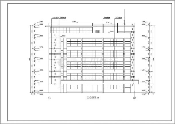 某六层框架结构小型综合楼建筑施工图-图二