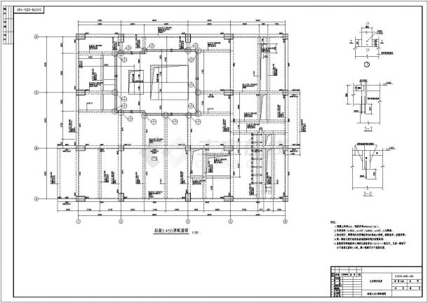 两层框排架主井提升机房结构施工图(含建施)-图一