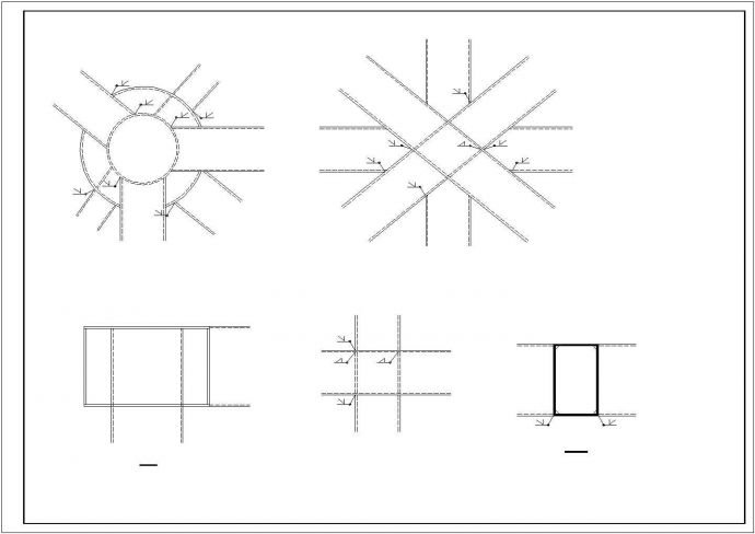 钢管混凝土柱钢框架幕墙结构施工图_图1