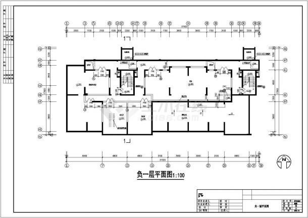 [湖南益阳]某广场商业住宅楼（4号楼）建筑cad施工图（欧陆风格、板式）-图一