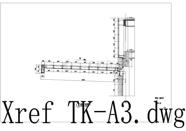 15米钢结构雨蓬结构施工图（含雨篷计算书）-图二