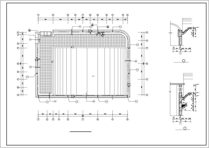 某框架结构二层学校食堂建筑施工图_图1