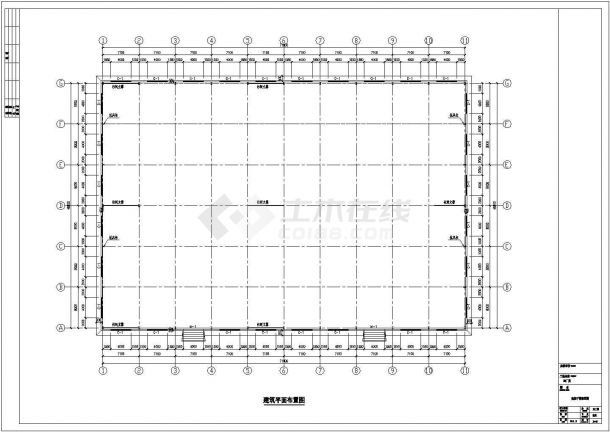 48米×71米门式刚架服饰厂房结构施工图（独立基础）-图一