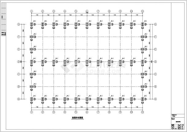 48米×71米门式刚架服饰厂房结构施工图（独立基础）-图二