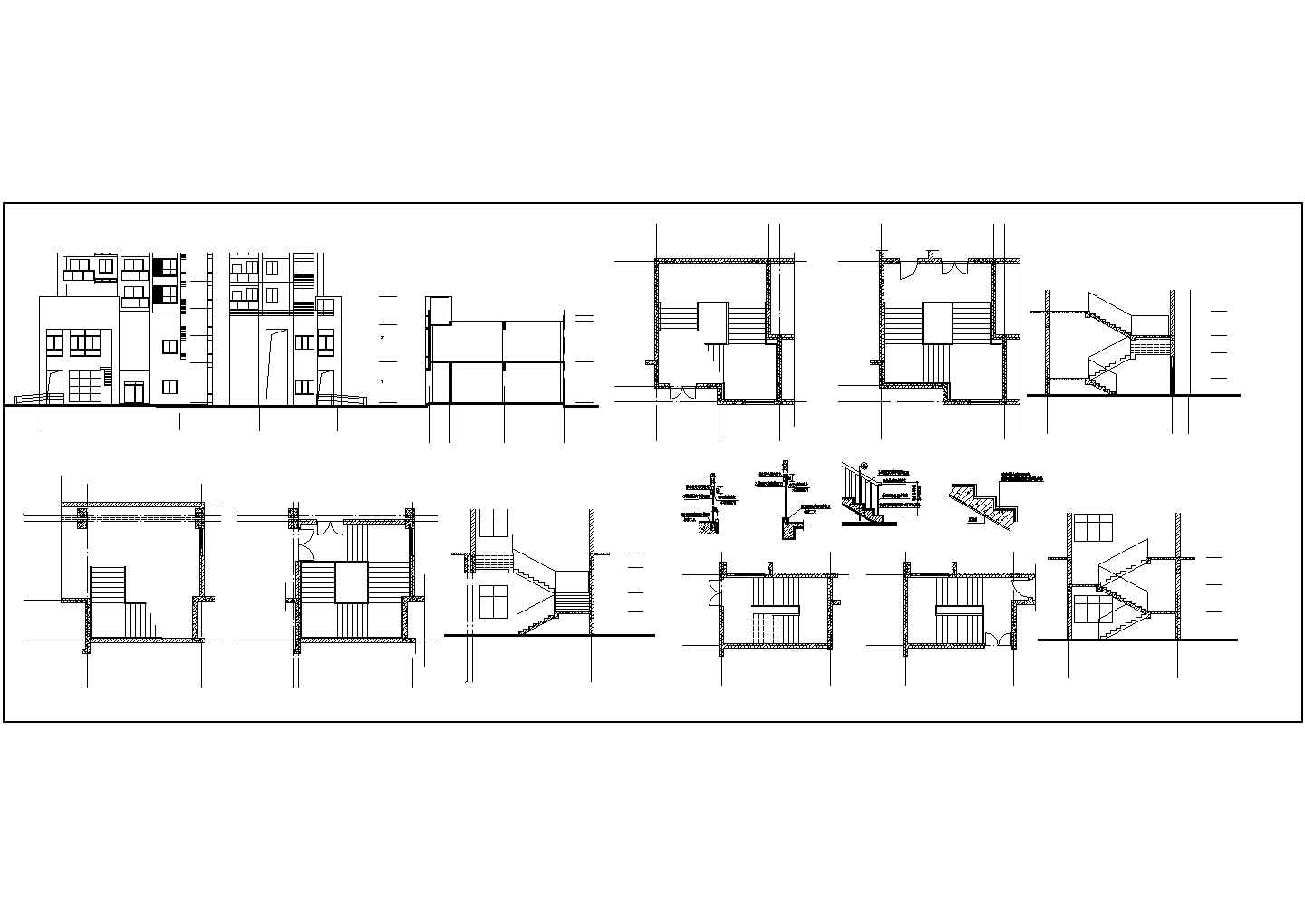 [温州]某2784.62平方米三层商业建筑施工图-13、14、15号商业楼建筑设计图