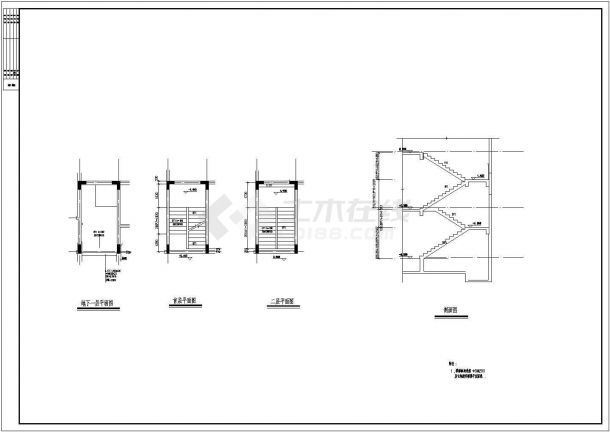 砖混结构商务会馆结构施工图（含建筑施工图、计算书计算模型）-图二