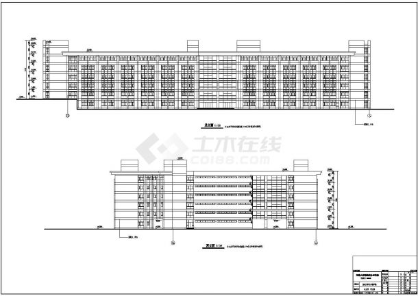 济南大学6层框架结构教学楼建筑施工图纸-图一