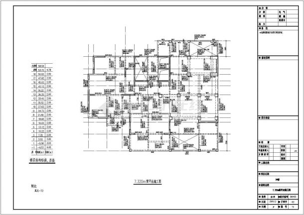 十七层框剪结构住宅楼结构施工图-图一