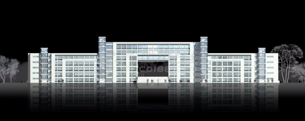 [安徽]某学院七层教学实验楼建筑设计方案(含效果图)VIP-图二