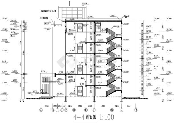某市框架结构6000平方米五层全民健身中心建筑方案图-图一