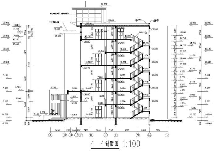 某市框架结构6000平方米五层全民健身中心建筑方案图_图1