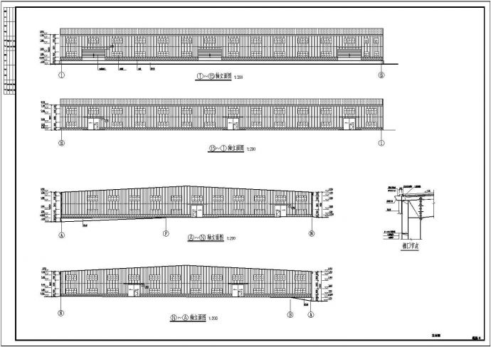 钢框架结构厂房结构施工图（二层含建筑施工图）_图1