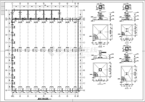 49m双跨门式钢架车间结构施工图（独立基础）-图二