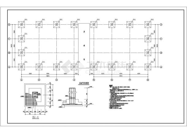 15米跨门式刚架厂房结构施工图（独立基础）-图一