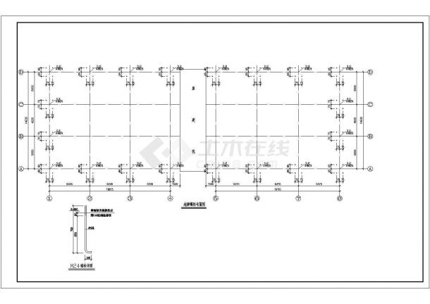 15米跨门式刚架厂房结构施工图（独立基础）-图二
