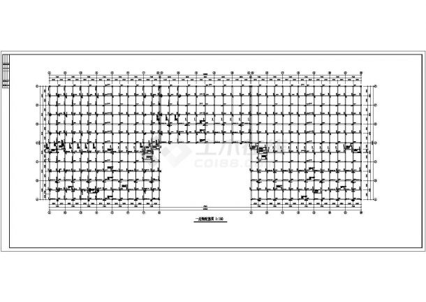 某2122.8平方米二层框架结构厂房建筑结构图纸-图二