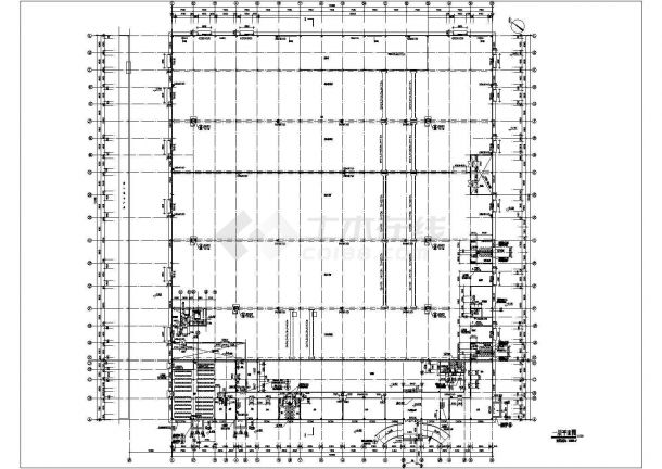 某三层大型轻钢厂房建筑方案图-图二