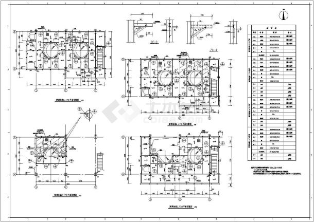 9层钢框架工业建筑结构设计施工图-图一