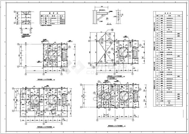 9层钢框架工业建筑结构设计施工图-图二