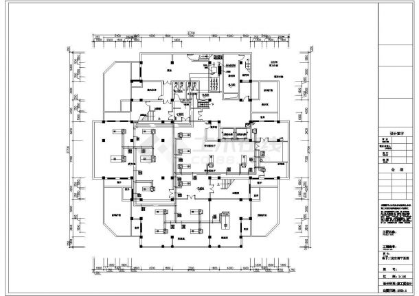 某五层办公楼中央空调工程全套设计图纸-图一