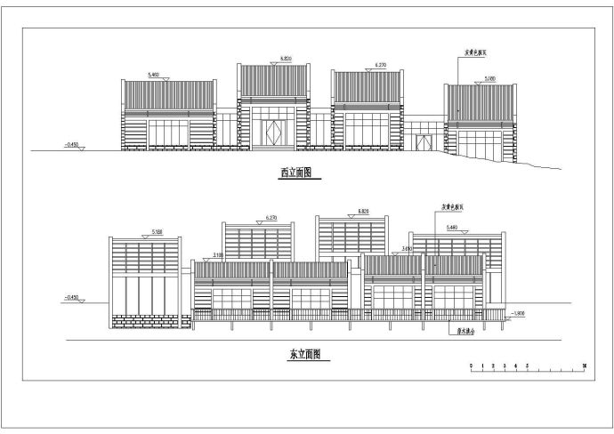 某砖混结构单层茶室建筑方案图_图1