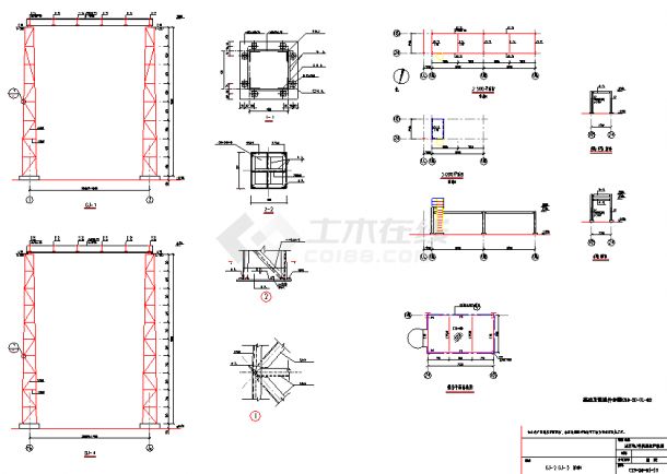 某城市的钢结构管廊钢桁架结构设计规划详细图-图一