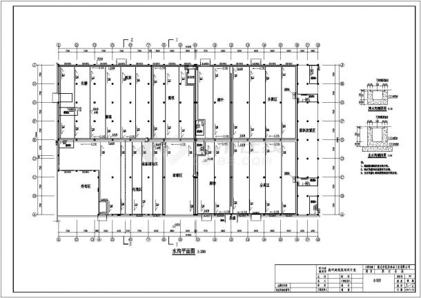 南充市蓬安县框架结构厂房结构施工图（屋顶为轻钢结构）-图二