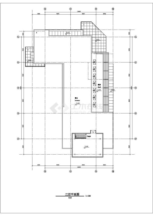 [苏州]某二层工业园区规划C12栋建筑扩初图-图二