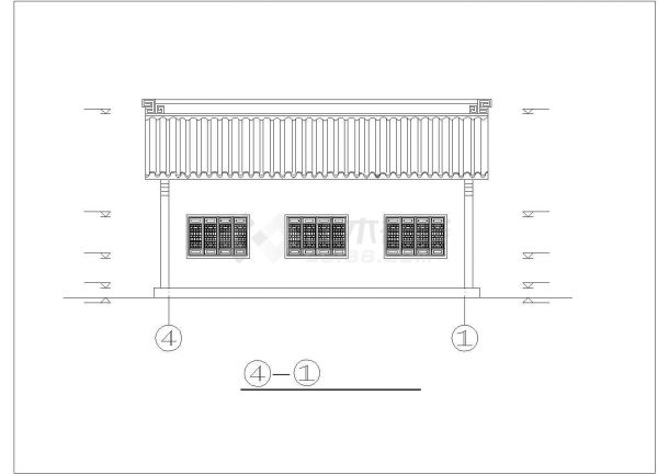 某57.65平方米环境治理附属仿古建筑施工图-图二