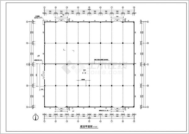 某地单层框架结构厂房建筑设计施工图-图二