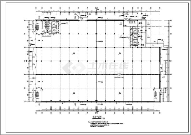 某五层18米跨厂房建筑方案图-图一