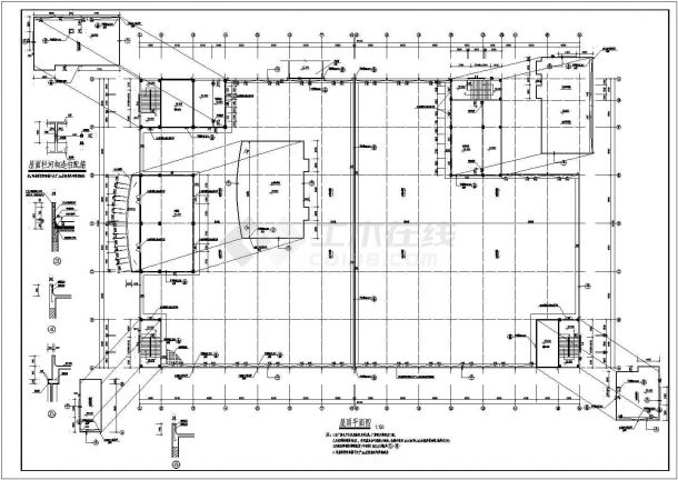 某五层18米跨厂房建筑方案图-图二