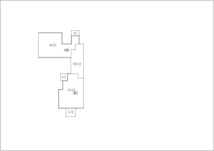 中等户型一核四户高层住宅户型平面图（353平方米）_图1