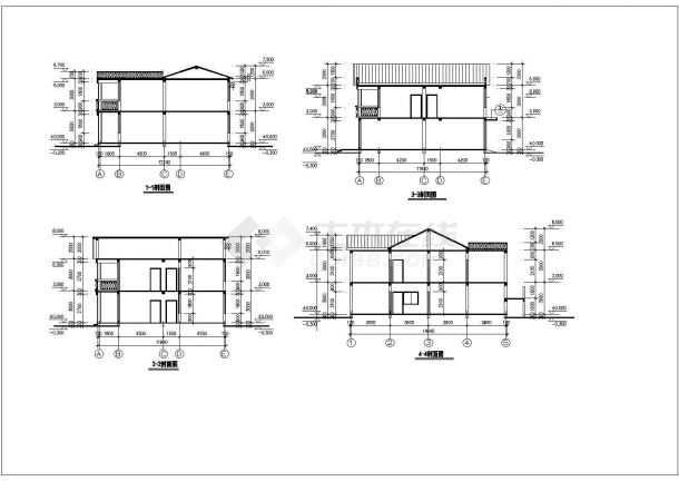 某地两层砖混结构村级服务中心建筑设计方案图-图二