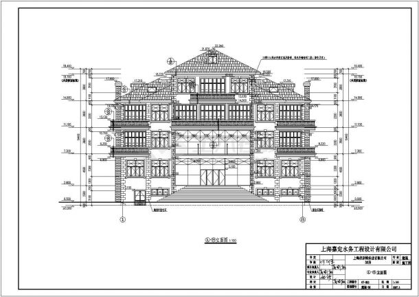 上海五层框架结构车间办公楼建筑设计施工图-图一