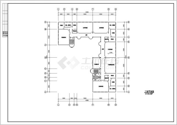 [云南]某6233.45平方米中学五层实验科技大楼建筑方案图-图二
