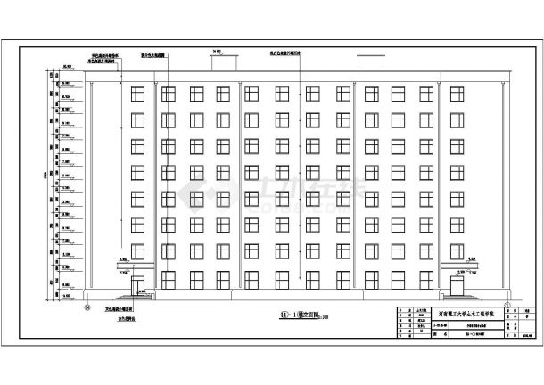 某6494平方米八层办公楼建筑、结构施工图（毕业设计）-图二