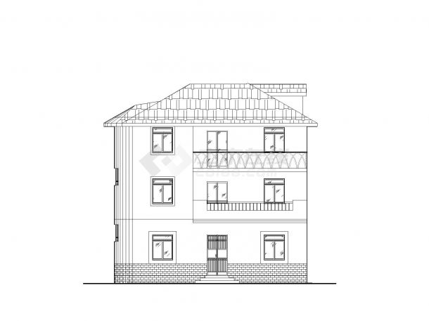 某地新农村建设家用住宅建筑cad图（面积110.32平方米）-图一