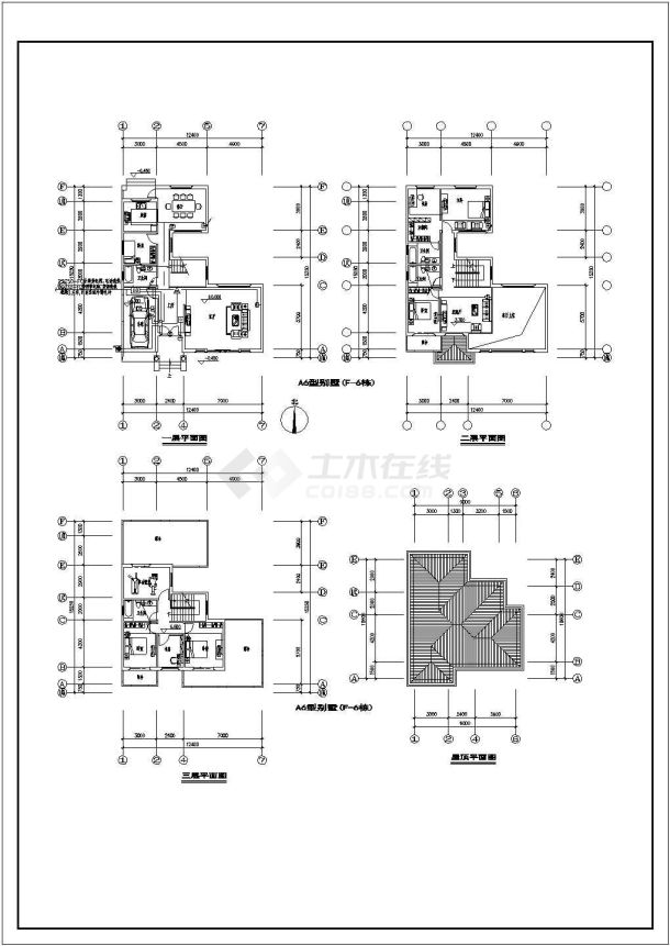 [东莞市]某豪园三期别墅区建筑结构水电施工图（钢筋混凝土结构框架剪力墙）-图二
