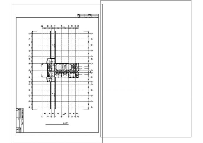 某地六层办公楼建筑cad图（框架结构高度为25.8米）_图1