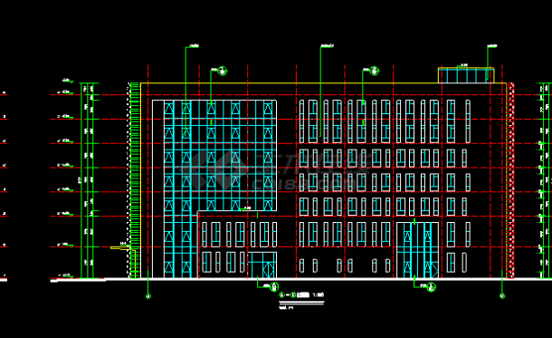 某地原子能科学研究院科技办公楼框架剪力墙施工图（含结构及人防功能）-图一