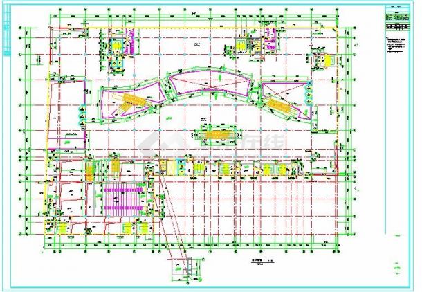 [深圳市]某地八层大型商业广场建筑施工图（钢筋混凝土结构玻璃幕墙）-图一