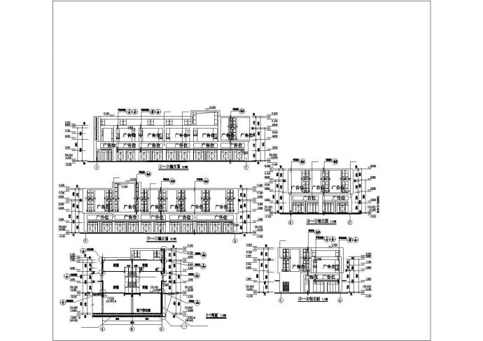 [宜昌]某地商贸物流中心二层端头商铺建筑施工图（现代风格）VIP_图1